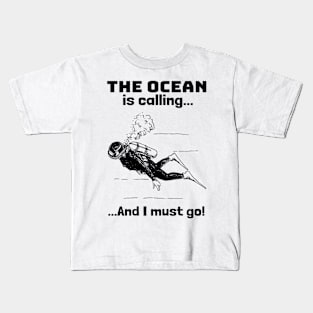 Vintage Ocean Diving Kids T-Shirt